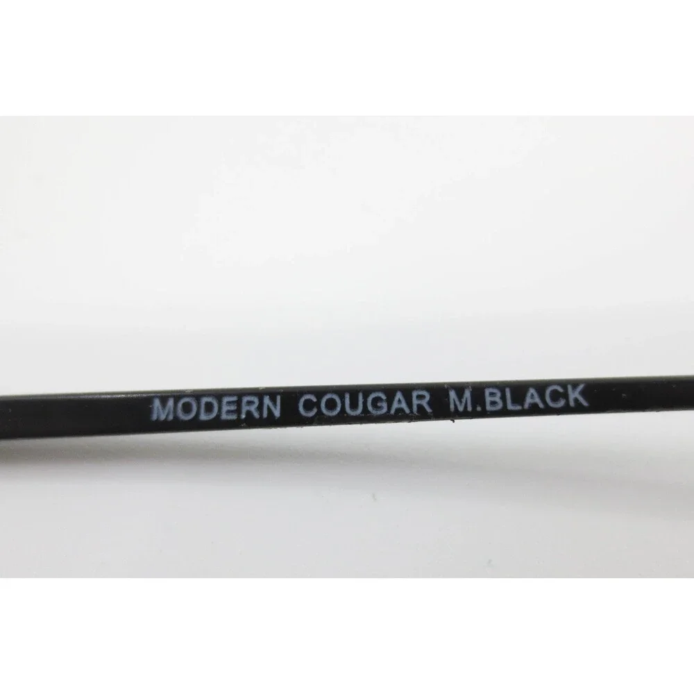 Modern Cougar M.Black Oval Eyeglasses Matte Black Metal Frames 53-20 39049
